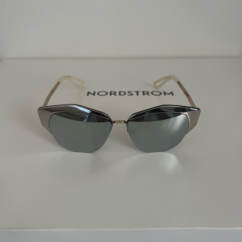 Dior Original Silver Rimless Sunglasses Modern Design